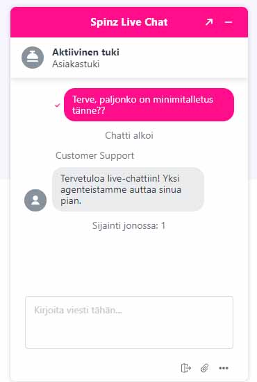 spinz live chat on nopeaa!