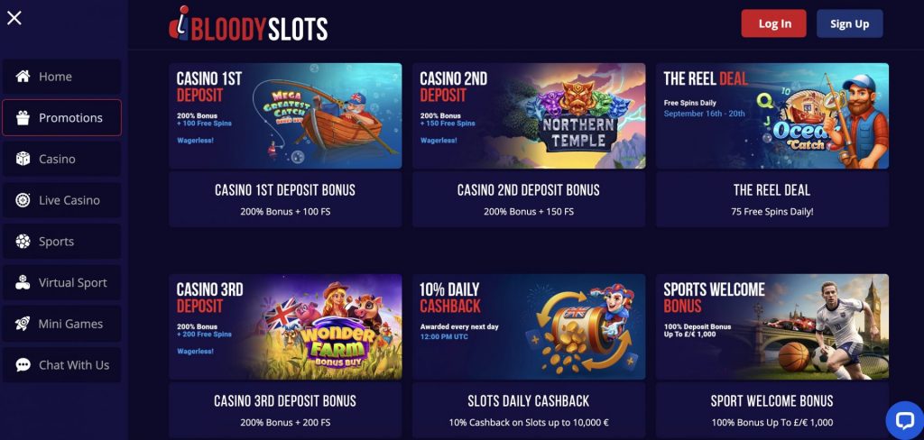 BloodySlots Casino Bonus