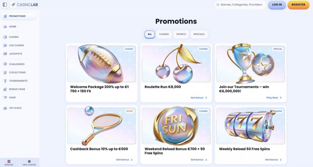 CasinoLab Online Casino Promotion