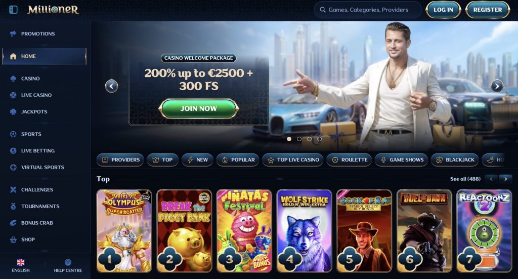 Millioner online casino