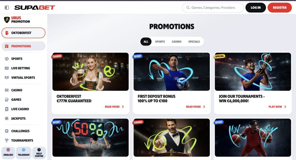 Supabet Online Casino Bonus